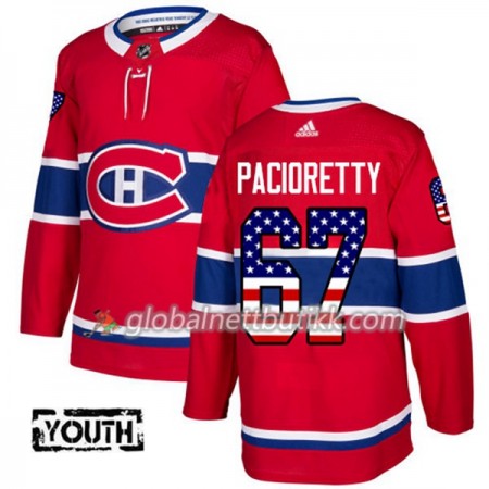 Montreal Canadiens Hockeydrakt Max Pacioretty 67 2017-2018 USA Flag Fashion Svart Adidas Authentic - Barn